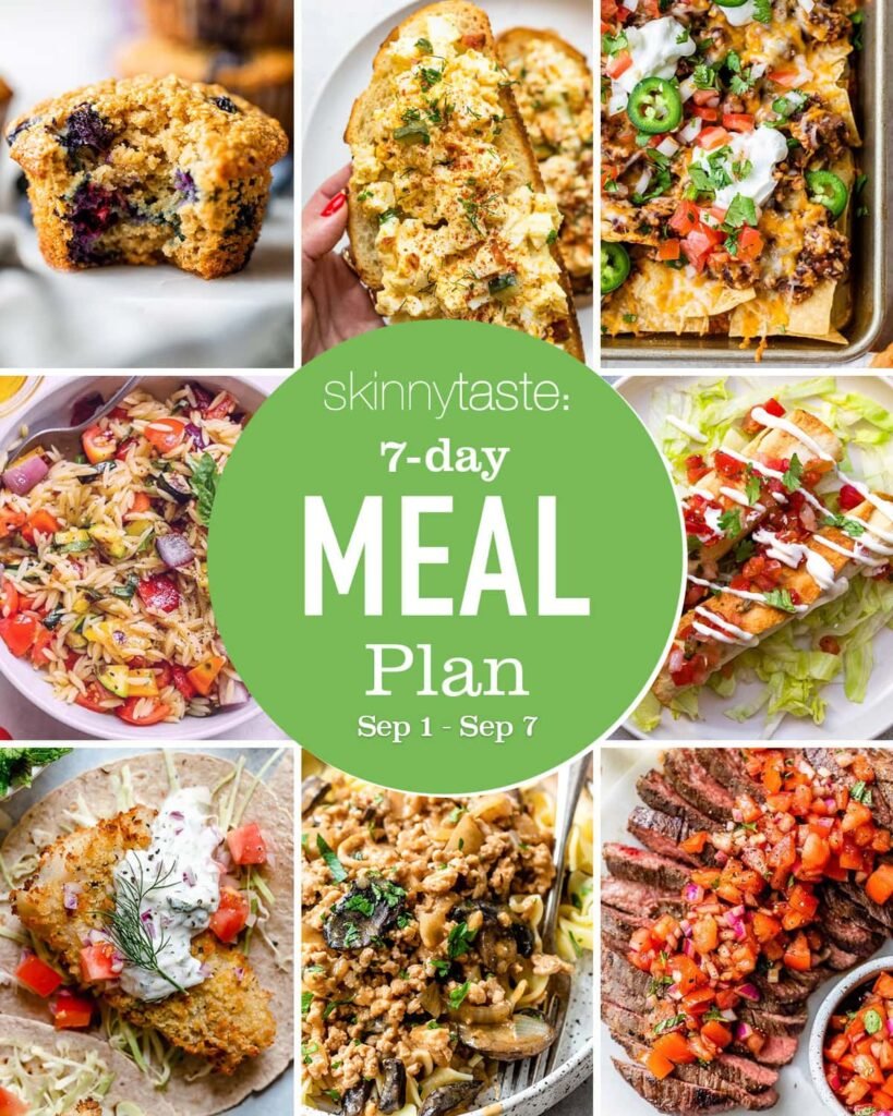 Free 7 Day Healthy Meal Plan (September 1-7)