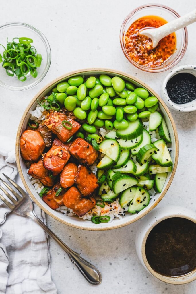 Teriyaki Salmon Bowl (Air Fryer or Oven) Teriyaki Salmon Bowl (Air Fryer or Oven)