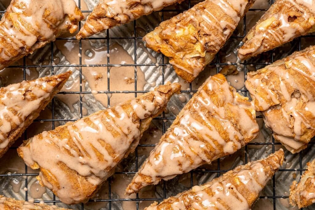 Apple Scones with Spiced Glaze