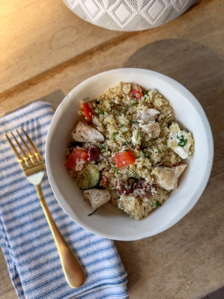 Simple Quinoa Salad with Chicken • Kath Eats