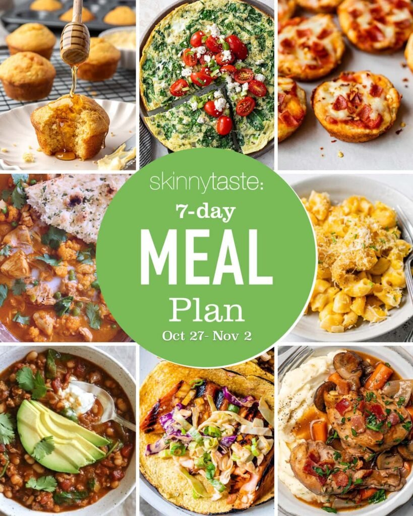 Free 7 Day Healthy Meal Plan (Oct. 27-Nov. 2)
