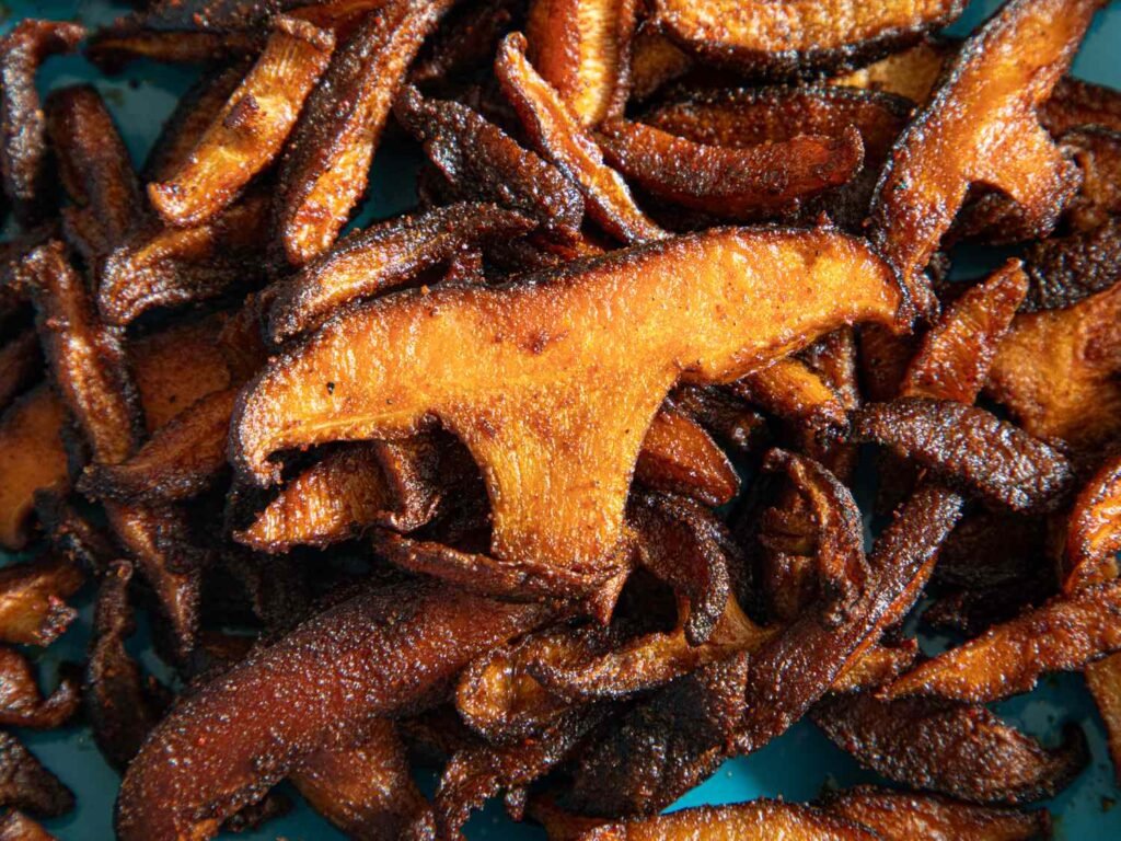 Smoky, Crispy Shiitake “Bacon” Smoky, Crispy Shiitake "Bacon"