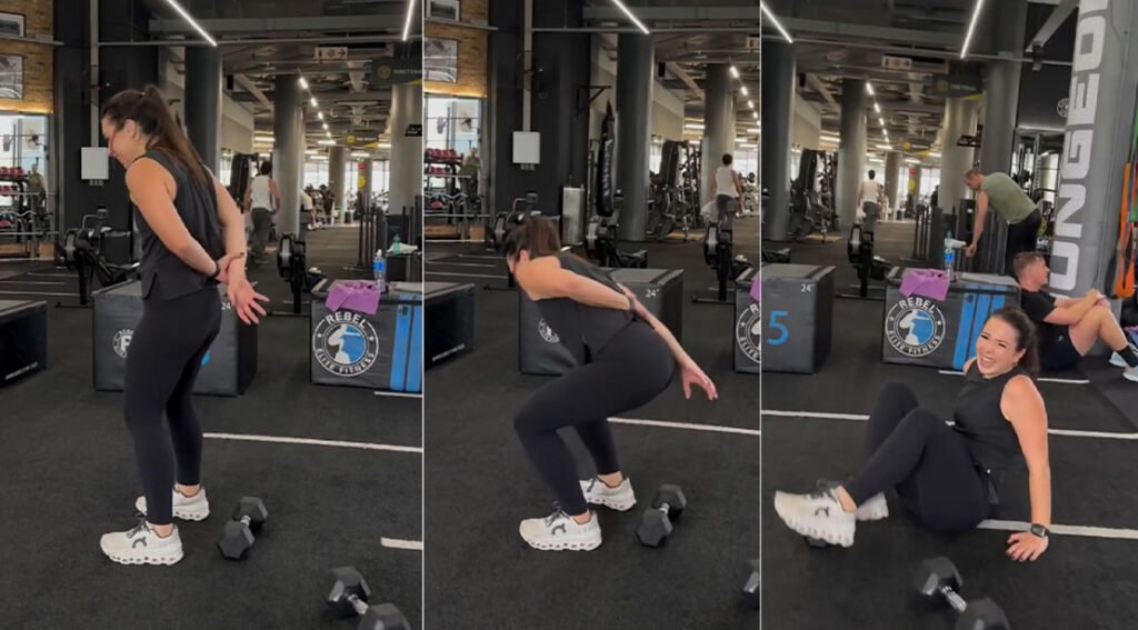 Can You Complete The 'Squat & Pickup Dumbbell Challenge'?