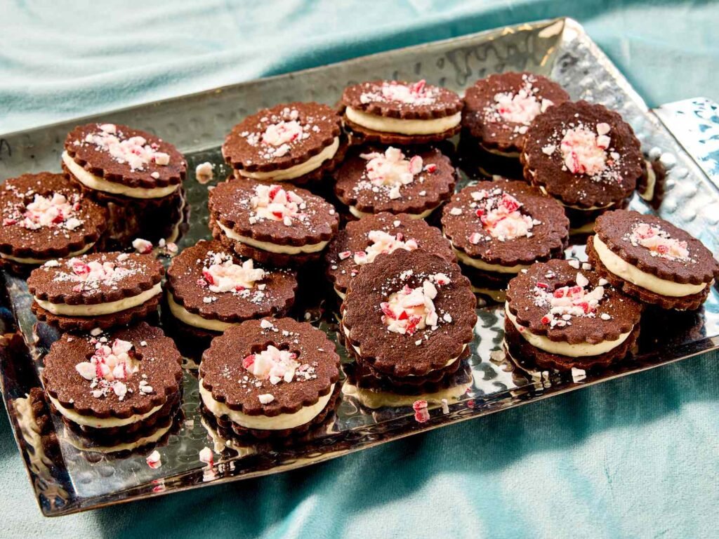 Chocolate Peppermint Sandwich Cookies