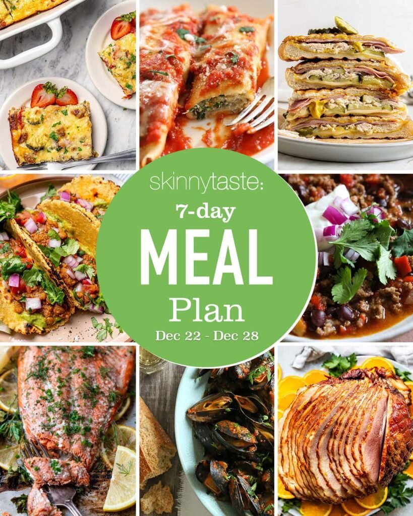 Free 7 Day Healthy Meal Plan (Dec. 22-28)
