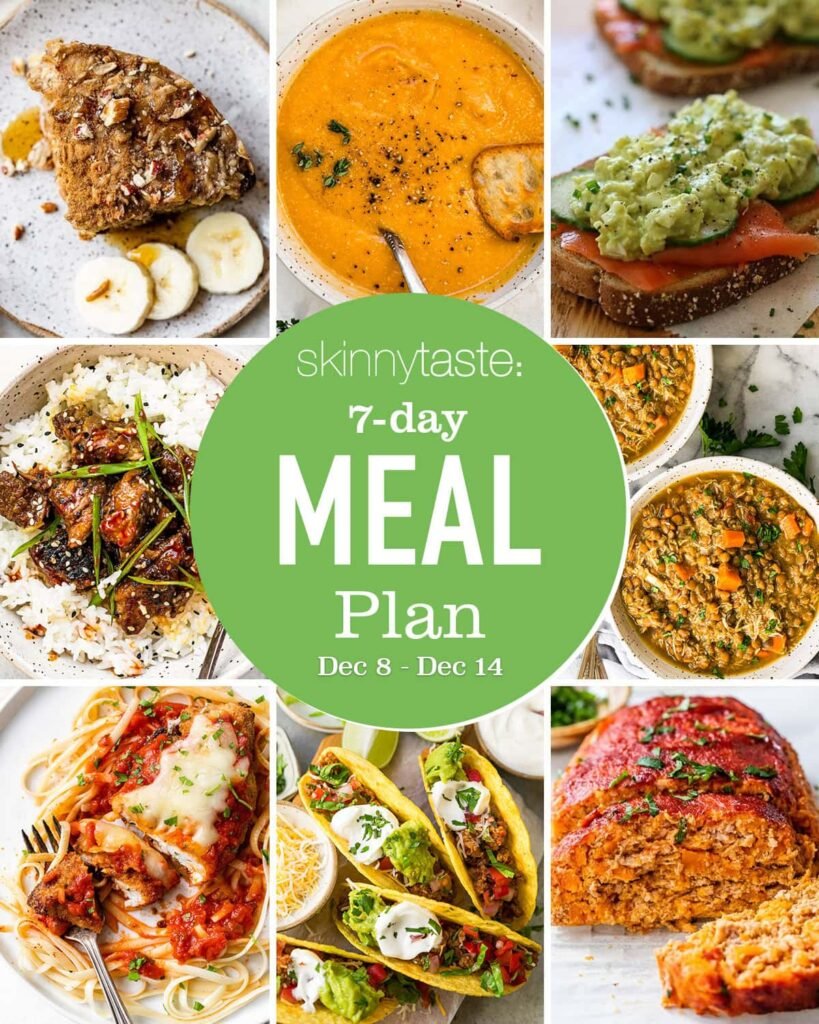 Free 7 Day Healthy Meal Plan (Dec. 8-14)