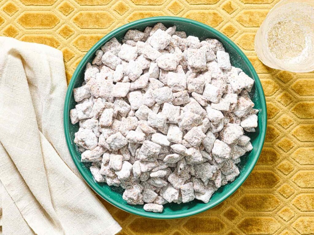 Sweet and Salty Puppy Chow Recipe (Chocolate Peanut Butter Snack Mix)