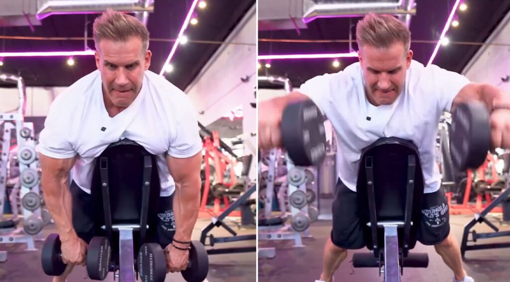 Jay Cutler Shares a Shoulder-Focused Dumbbell Front Raise Jay Cutler Shares a Shoulder-Focused Dumbbell Front Raise