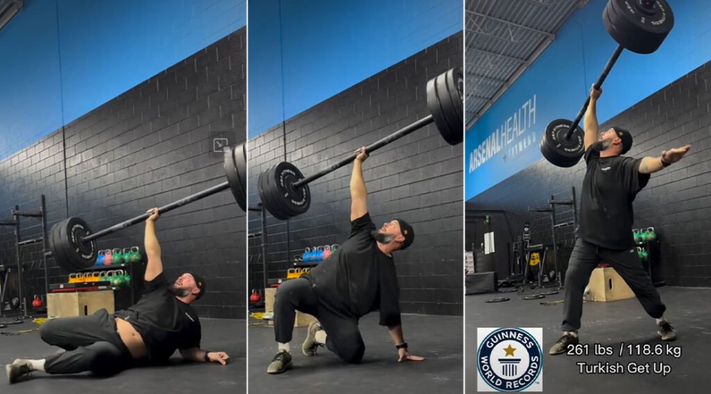 Mike Aidala Breaks Guinness World Record With 261-pound Turkish Get-Up